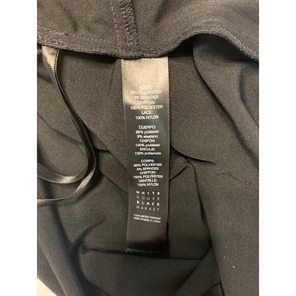 New WHBM Flare Sleeve Lace Black Top | S - Picture 8 of 9